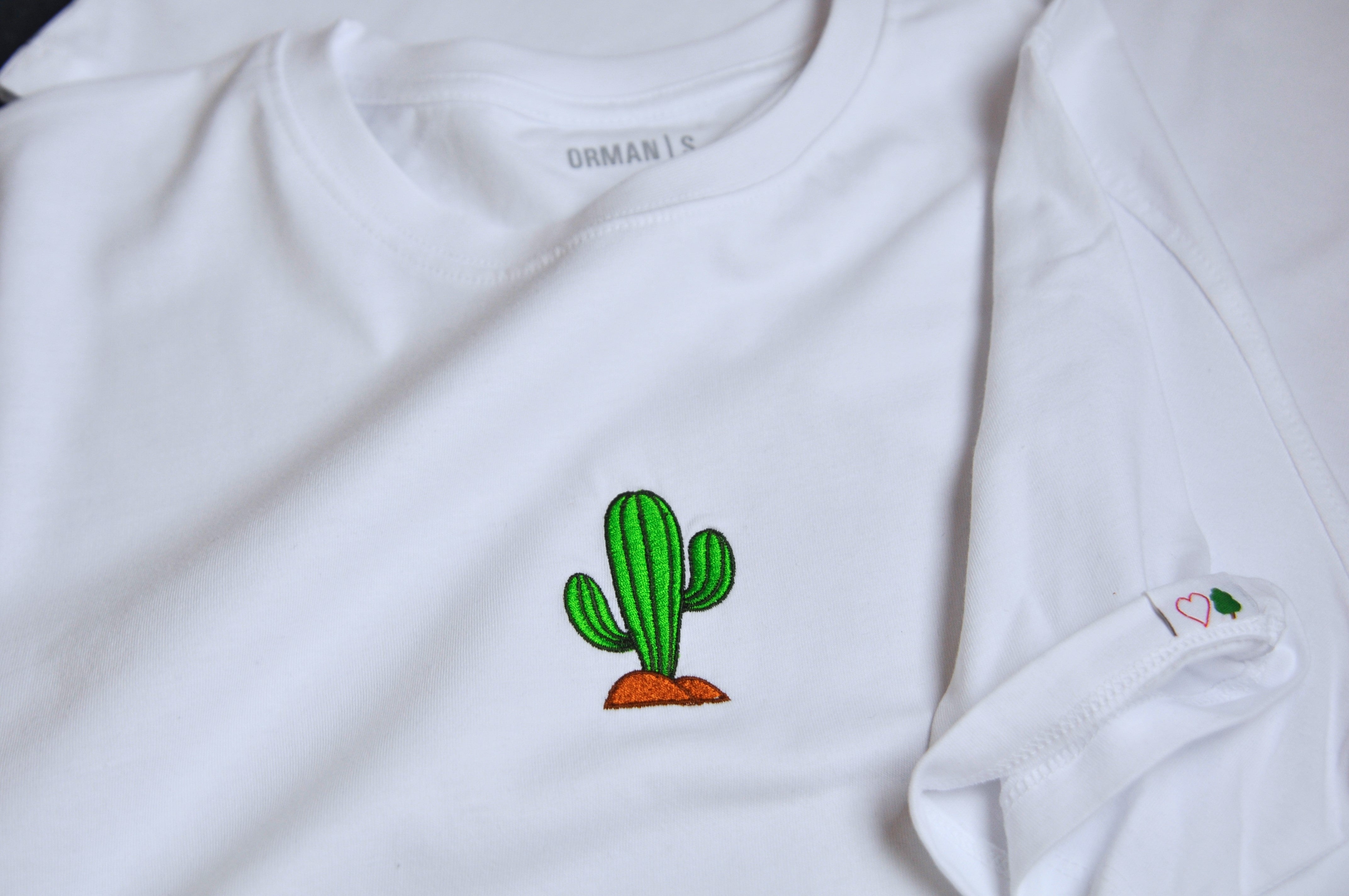 Charm of the Desert (Cactus embroidery t-shirt)